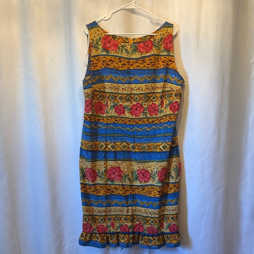 Sag Harbor Multicolor Floral Midi Dress